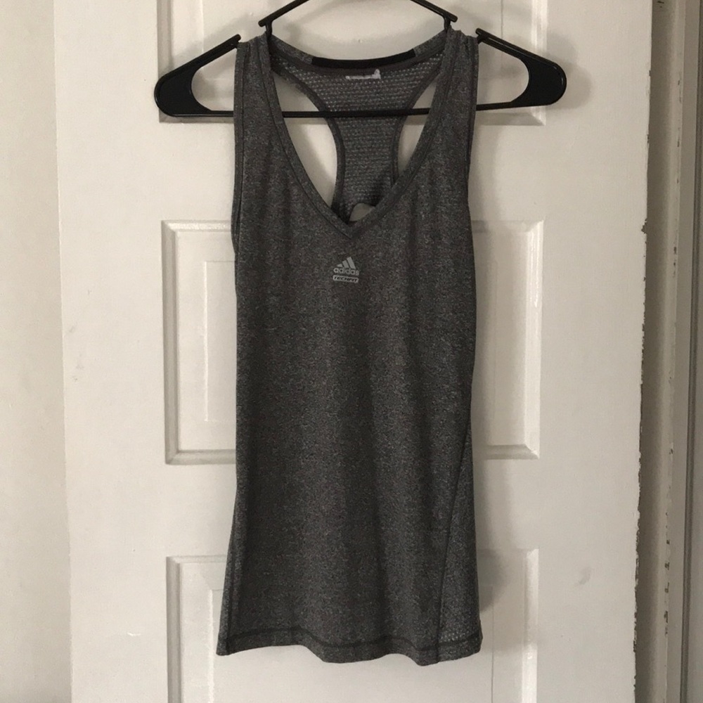 Grey adidas workout tank